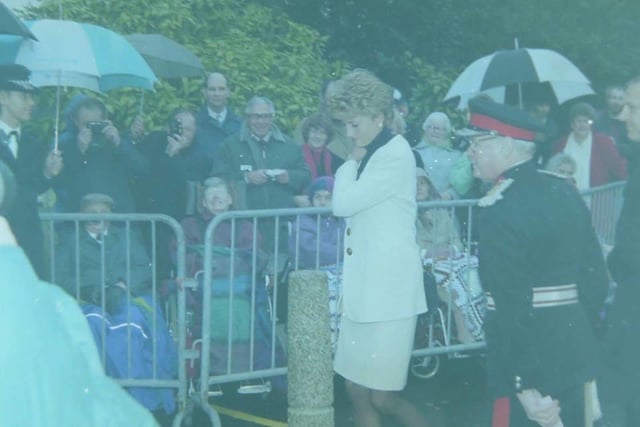 Princess Diana visits Leyland Trucks in 1993