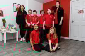 Little Voices members with Rachel Bradshaw (left) and Heather Suffolk