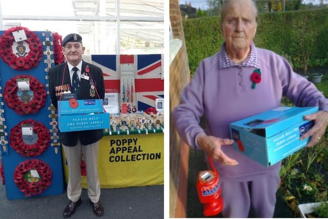 Left: former soldier 73-year-old John Shipman. Right: Pride of Britain nominee 100-year-old Violet Fortt.