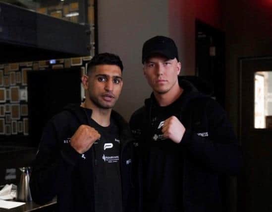 MIchael with former professional British boxer Amir Khan