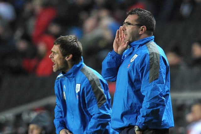 David Unsworth (right) and Graham Alexander (left) during their time in caretaker charge of PNE.