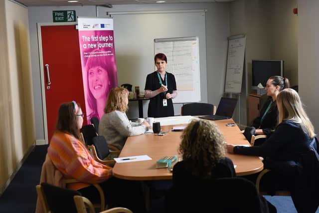 Lancashire Women, who deliver MPT Steps in Preston, delivering an employment training session