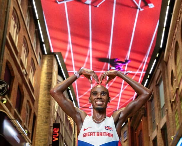 Mo Farah from Madame Tussauds Blackpool at Printworks in Manchester