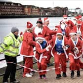 A scene from last year's Santa Dash at Preston Docks