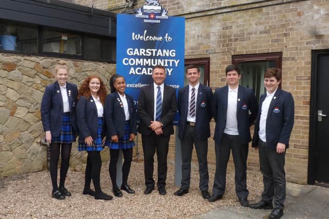 Garstang Community Academy students pictured with headteacher Alisdair Ashcroft.