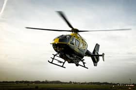 A photo of a Lancashire Constabulary helicopter captured by Ian Robinson.