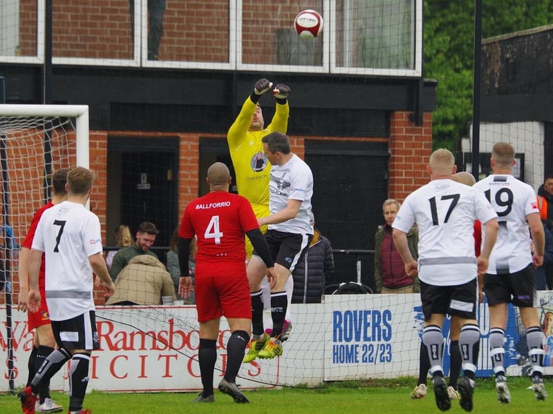 Matt Gilks comes to punch the ball away