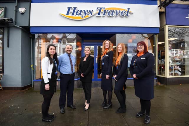 Hays Travel has opened in Lytham. Pictured L-R Simone Anderson, James Bailey, Claire McCooke,  Samantha Holford, Alanis Capper and Laura Hedhli.
