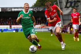 Morecambe may look to negotiate a fee with Lincoln City following JJ McKiernan's summer departure from the Shrimps Picture: Jack Taylor