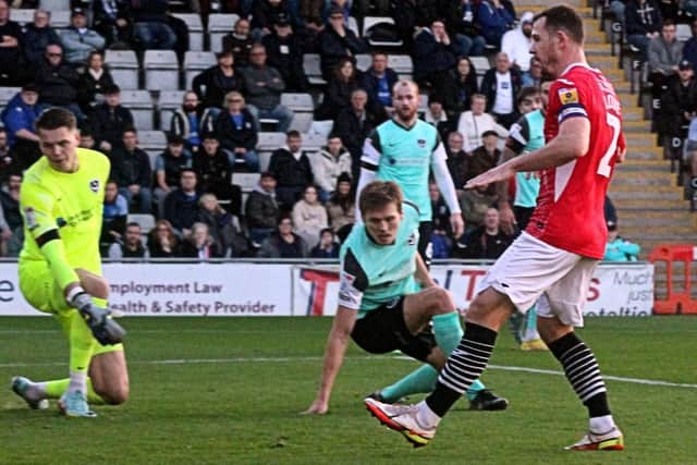 Donald Love returned from injury in Morecambe's draw against Portsmouth last weekend Picture: Michael Williamson