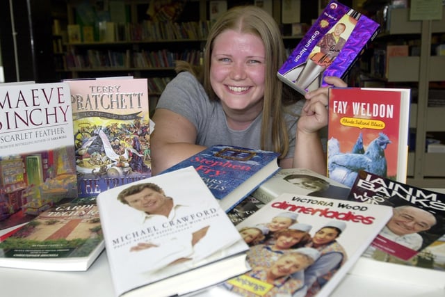 Ellen Davis at Freckleton library, winner of the Lancashire library competition