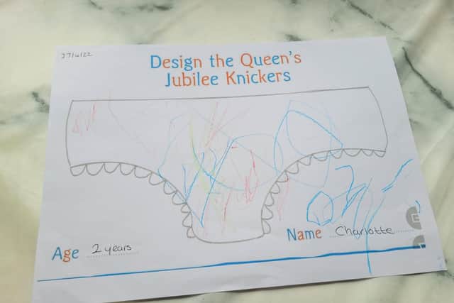 One of the designed Queen's Knickers