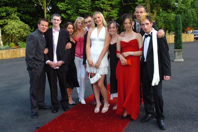 On the red carpet at the Fulwood High school leavers ball in 2005