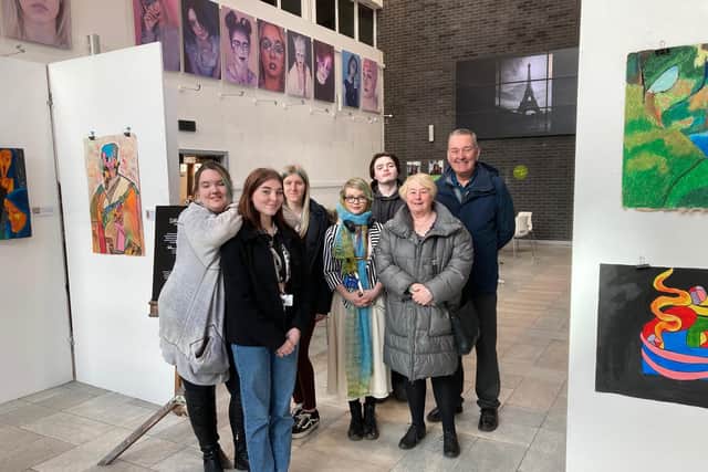 Preston College students have created an exhibition which pays homage to Preston artist David Burrow.