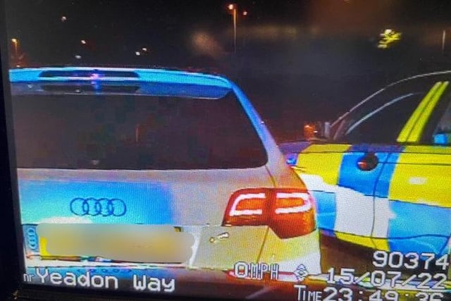 This Audi A3 had two markers on it from another police force after previously failing to stop.
The vehicle was spotted on the M6 northbound, before being followed covertly until it was stopped in Yeadon Way, Blackpool.
The driver was found to have no insurance and failed a drug test for cannabis.