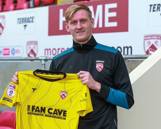 Morecambe have signed keeper Ryan Schofield until the end of the season Picture: Morecambe FC