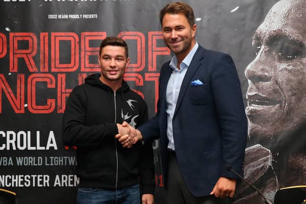 Promoter Eddie Hearn welcomes Scott Fitzgerald to his Matchroom stable back in September 2015