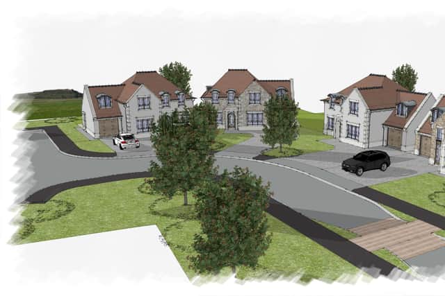 A cul-de-sac of detatched houses is to be built in the greenbelt in Farington (image: Acland Bracewell)