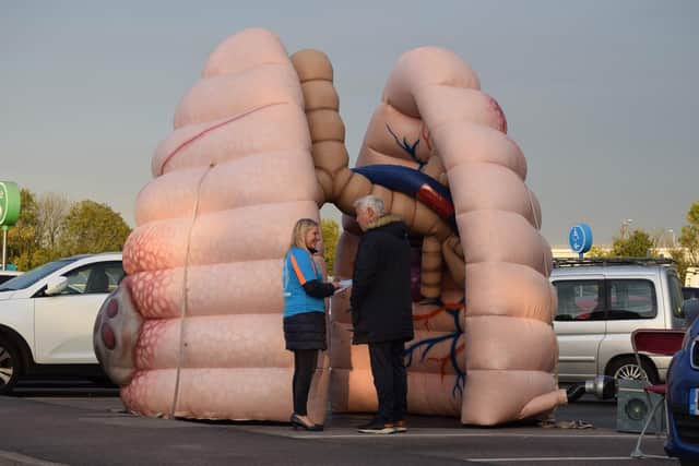A pair of giant lungs is coming to Asda car park in Fulwood