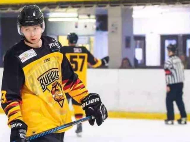Josh (pictured) played for Bradford Bulldogs ice hockey team during his university days. His team manager Joanne Gibson has set up a GoFundMe to help him and his family with medical bills which has so far raised £35,235 of a £40,000 goal
