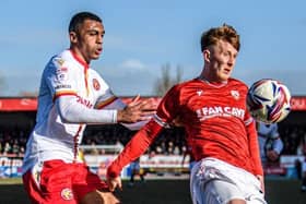 Ged Garner opened the scoring for Morecambe in the second half Picture: Morecambe FC