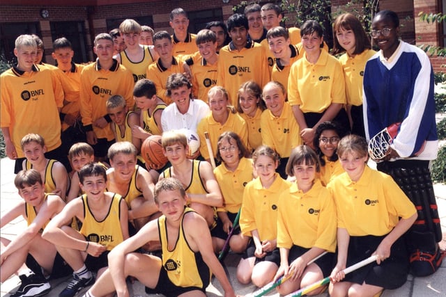 These students were sporting Ashton High School's new PE kit back in 1997