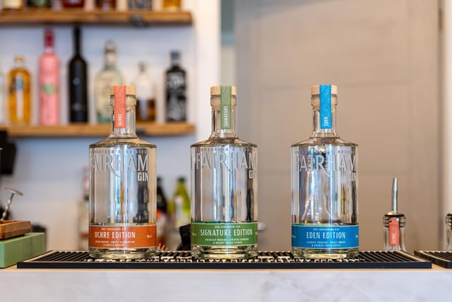 A selection of the gins available