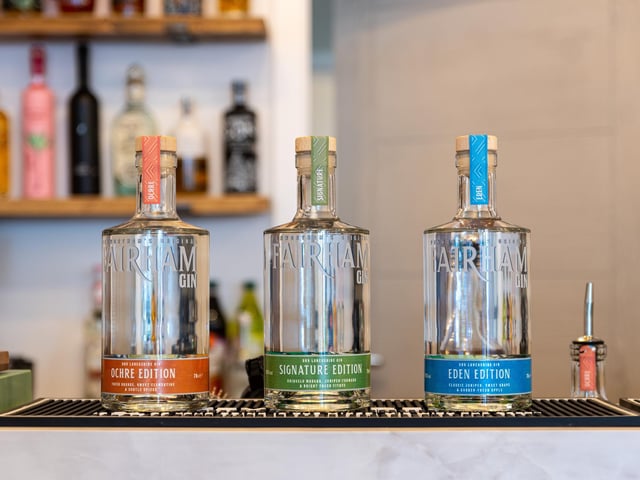 A selection of the gins available
