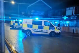 Police at the scene in Hough Lane, Leyland on Sunday night (October 9)
