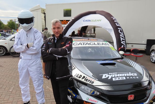 Southport Classic and Speed. 'The Stig' with Cataclean ambassador Gary Millar. Photo by Andrew Brown Media 