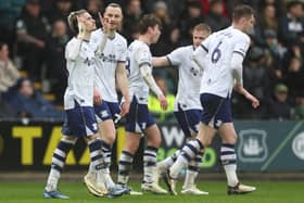 Liam Millar celebrates scoring Preston North End's winner 
