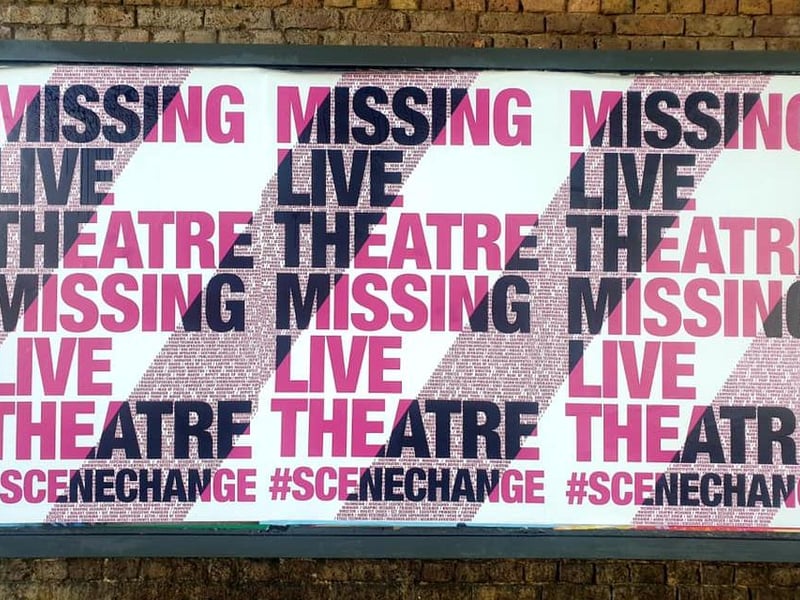 Lily Hambelton took this picture of posters highlighting the plight of theatres.