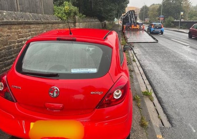 The driver of this Vauxhall Corsa was stopped by police patrols in Caton Road, Lancaster, after the vehicle flagged up as having no insurance.
The driver had failed to make his payments so the insurance company cancelled the policy.
The driver was reported and the vehicle seized.
