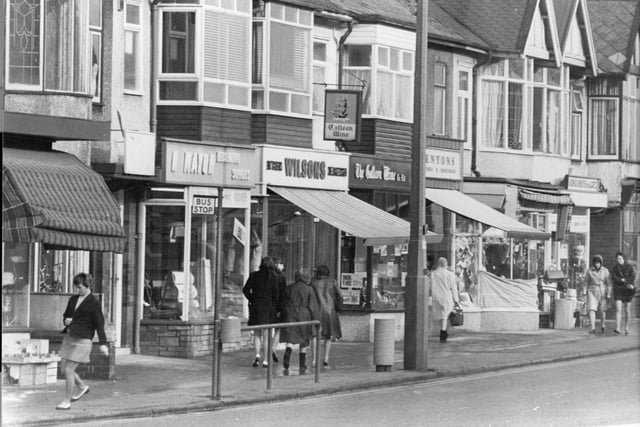 This shot was taken in 1970 and shows a number of shops along Blackpool Road