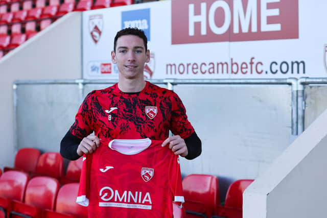 Joe Adams has joined Morecambe on loan from Wigan Athletic Picture: Morecambe FC