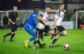 Bamber Bridge skipper Macauley Wilson, centre. (photo: Ruth Hornby)