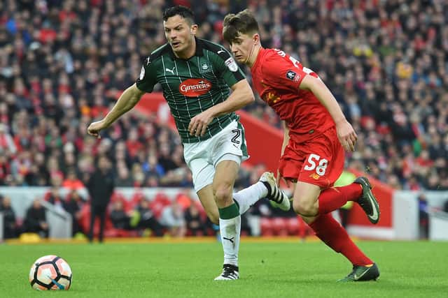 Woodburn in FA Cup action for Liverpool back in 2017 (Photo credit should read PAUL ELLIS/AFP via Getty Images)