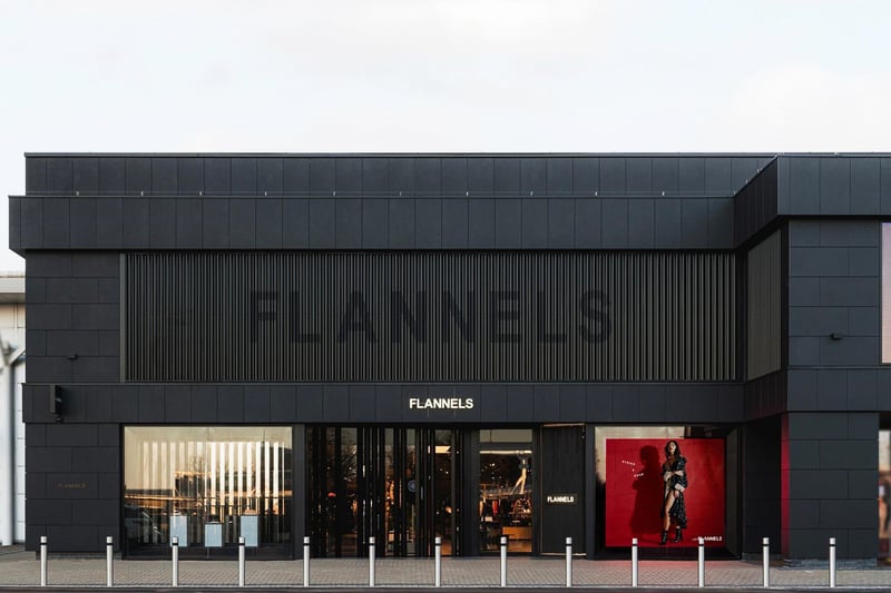 Luxury fashion store Flannels opened its new store at Deepdale Retail Park in Preston in March 2023, bringing its UK portfolio to 55 stores. The 15,000 sq ft. site is home to a selection of men’s, women’s and junior luxury designer clothing and accessories from some of the most coveted luxury names in fashion, including, Alexander McQueen, Balenciaga, Burberry, Off White and Versace. (Credit: Frasers Group plc)