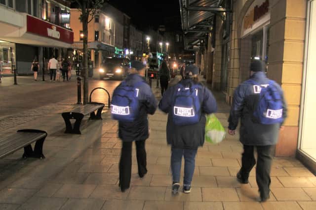 Street Pastors head into the city centre of Preston. Photo:  Paul A Blackett