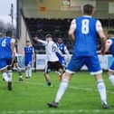 Connor Stanley's wonder goal against Stalybridge Celtic (photo: Ruth Hornby)