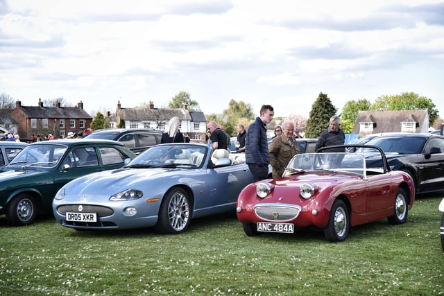 Sports cars new and old were popular with those who stopped by