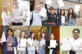 Lancashire Girls' Grammar School pupils with their results.