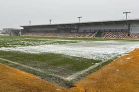 Morecambe's match at Newport County AFC was called off Picture: Morecambe FC via X