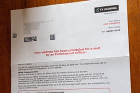 The letter received by retired engineer David Lloyd Jones, 77, who claims the TV Licensing Authority is threatening him with legal action despite him constantly telling them that he does not own a television