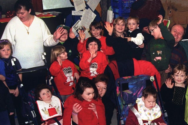 A packed Christmas party at the Bridge Centre in Eldon street, Preston in 1997