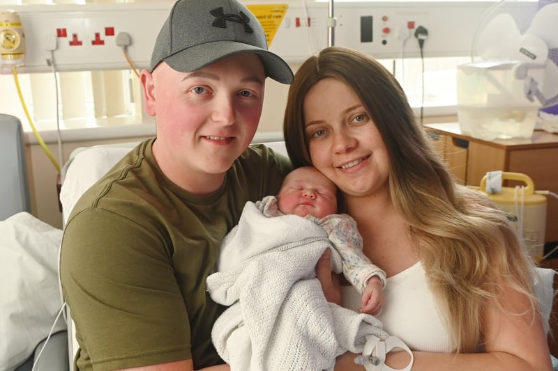 Baby Pippa, born April 13 at 11.23am, weighing 6lb 15oz, to Beth and Keith Ainsworth from Preston.