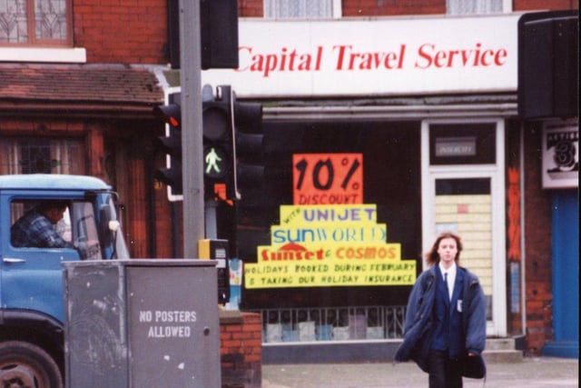Our last look at Lane Ends takes in Capital Travel Service on Tulketh Brow in 1995