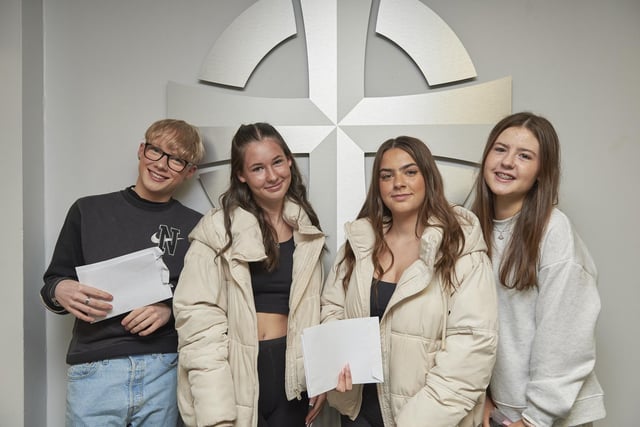 Photos as students get GCSE results at Holy Cross Catholic High School