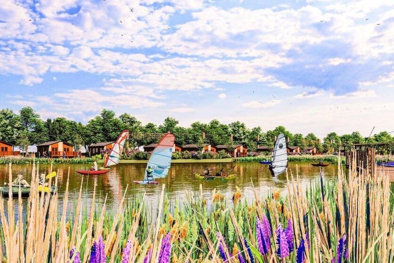 The leisure lake will host a raft of water-based activities (image courtesy of MCK Commercial Design)