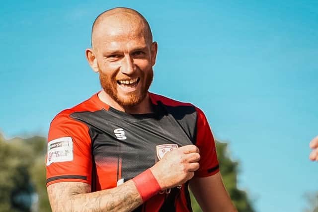 Joe Garner pulled a goal back for the Shrimps (photo: Morecambe FC)